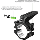ADAPTADOR ALTO PRECISION DE DISCOVERYOPT DE ANILLO DE ALCANCE DE 30/34MM CON RIEL PICATINNY Y CON  NIVEL DE BURBUJA  10