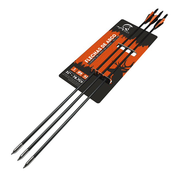 Flecha de fibra de vidrio con punta inox