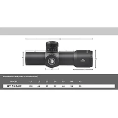 MIRA TELESCÓPICA HT 6X24 IR