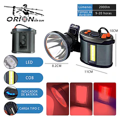 FOCO LUZ ROJA 2000LM/20000mAh