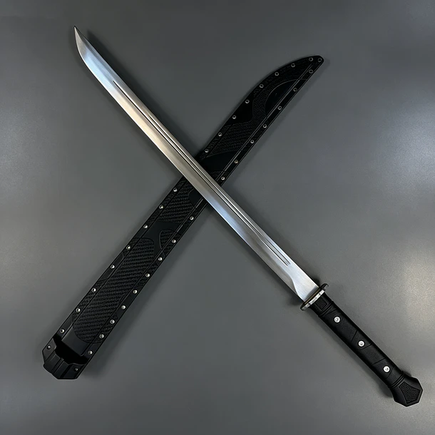 Katana Táctica tipo Ala de Ganso (Versión Ranurada) 2