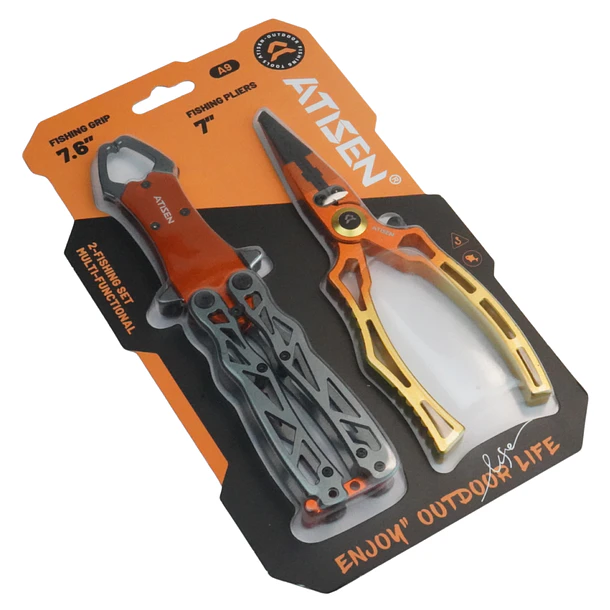 Set De Alicate Multifuncional Y Pinza Sujetador Para Pesca  1