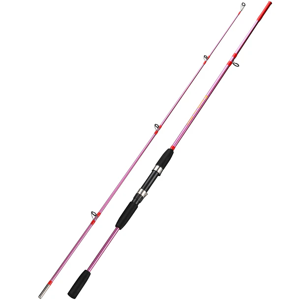 CAÑA DE SPINNING ROSADA 2,1 M - 2 TRAMOS - 80-150 G 1