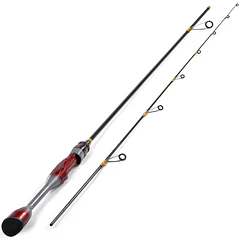 CAÑA DE SPINNING ROJA 1,8 M - 2 TRAMOS - 2-10 G