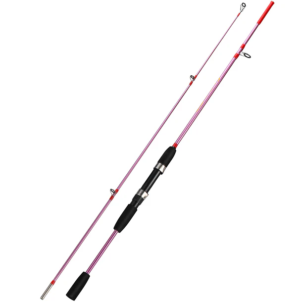 CAÑA DE SPINNING ROSADA 1,8 M - 2 TRAMOS - 80-150 G