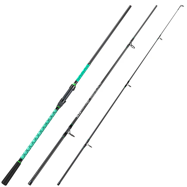 CAÑA DE SURFCASTING VERDE 2,7 M - 3 TRAMOS - POTENCIA HEAVY - 21-85 G