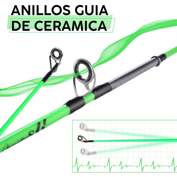 CAÑA DE SPINNING ROSADA 2,1 M - 2 TRAMOS - 80-150 G 4