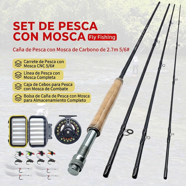 Set Caña De Mosca 4