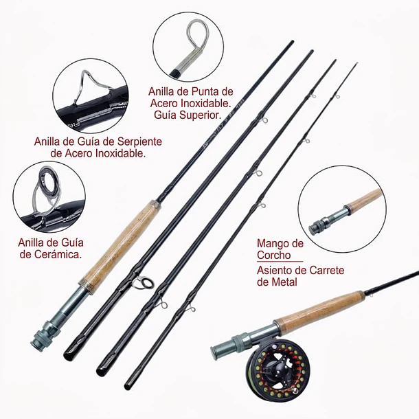 Set Caña De Mosca 9