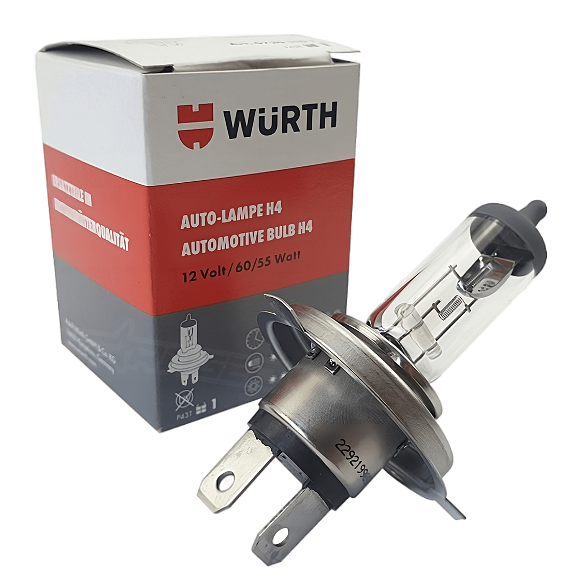AMPOLLETA H4 HALOGENA 12V WURTH 1