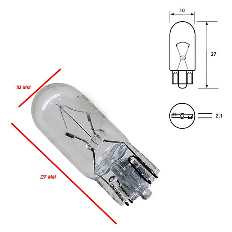 AMPOLLETA T10 24 VOLT 5W WURTH 1