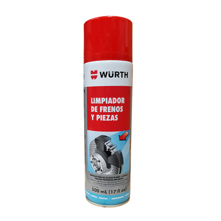 LIMPIADOR DE FRENOS WURTH 500ML 1
