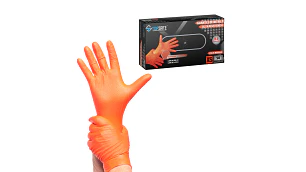 GUANTE NARANJA DIAM NITRILO CAJA X50 UNIDADES
