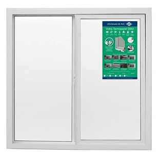 VENTANA CORREDERA PVC TERMOPANEL 121X100 CMS