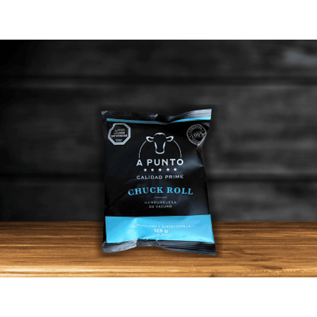 Hamburguesa A Punto Chuck Roll, 125 g