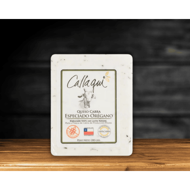 Queso de cabra especiado oregano 200 gr Callaqui 