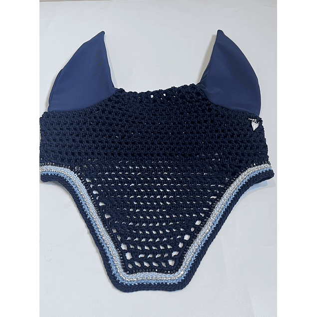 Soundproof navy and light blue sparkle bonnet