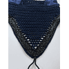 Navy tie down with rhinestone ribbon crystals 