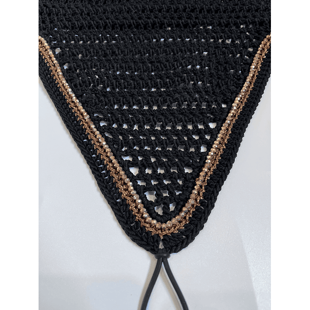 Soundproof black tie down with coco sparkle 