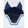 Navy soundproof bonnet with light blue sparkle trim