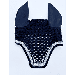 Black with Silver Rhinestones, Ice and Black Crystals