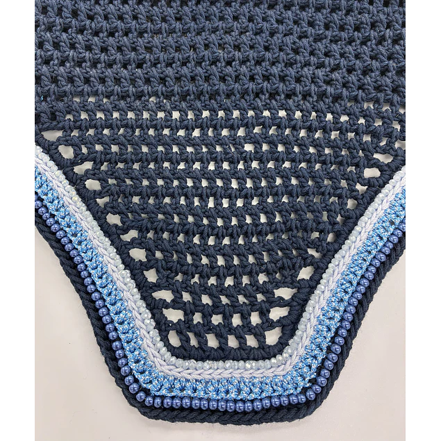 Navy Bonnet Blue Sparkles and Navy Pearls