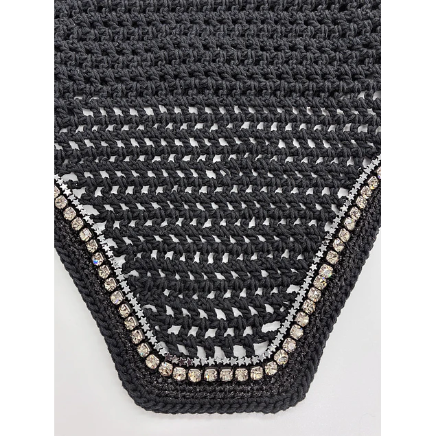 Black Gunmetal Stars And Chunky Rhinestones