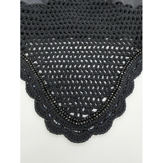 Black Scallops with Black and AB Crystals