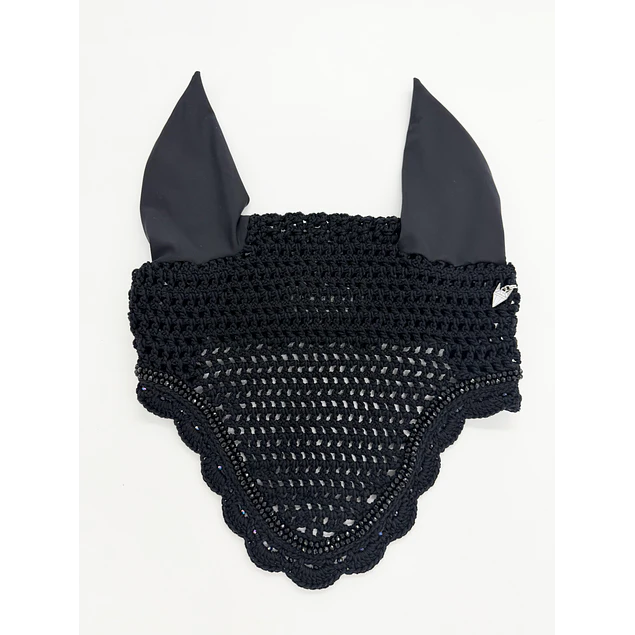 Black Scallops with Black and AB Crystals