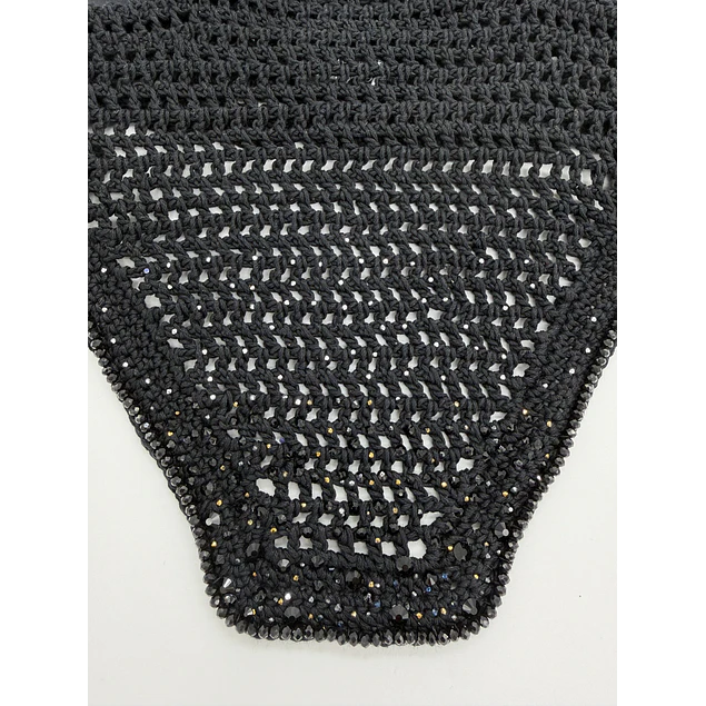 Oversized Black Crystal Soundproof 