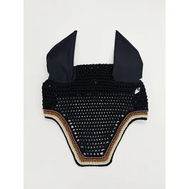 Black with Chocolate Pearls and Coco Sparkle Trim