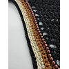 Black with Chocolate Pearls and Coco Sparkle Trim