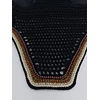 Black with Chocolate Pearls and Coco Sparkle Trim