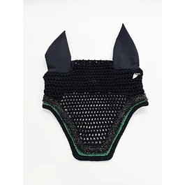 Black Rhinestone With Emerald Green Sparkle