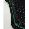 Black Rhinestone With Emerald Green Sparkle