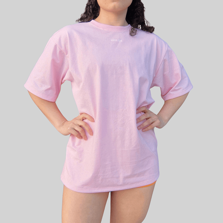 Polera Oversize rosa  1