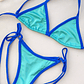 Set top Triangulo + Bottom Rua amarras Aguamarina satín  - Miniatura 2