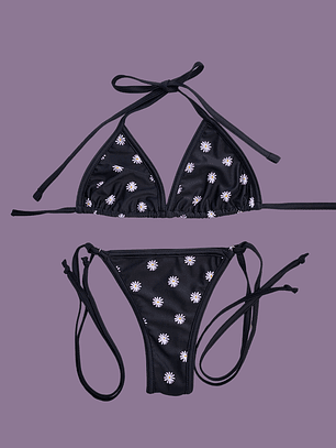 Set top Triangulo + Bottom Ilona amarras Daisy