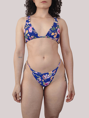 Set top triangulo wide + bottom Ilona floral talla S