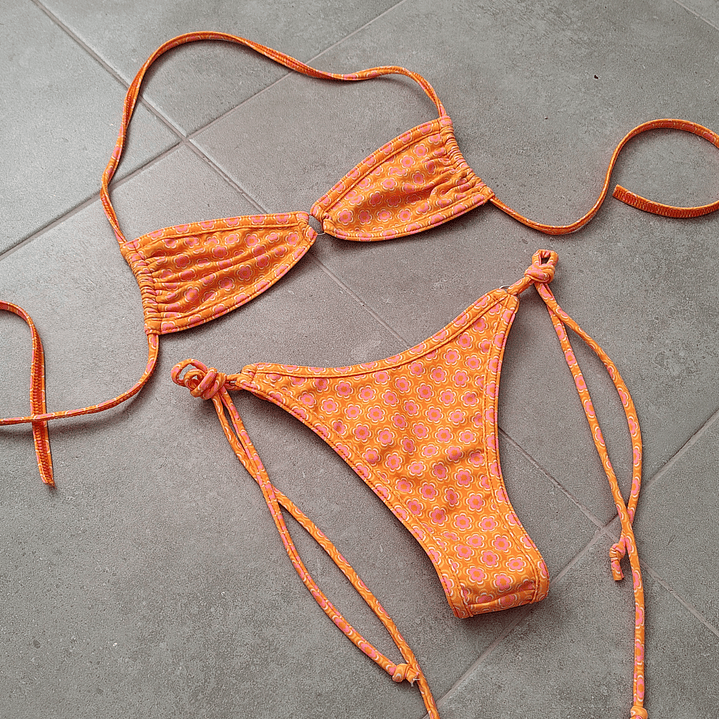 Bottom Rex amarras Flores naranjas 3