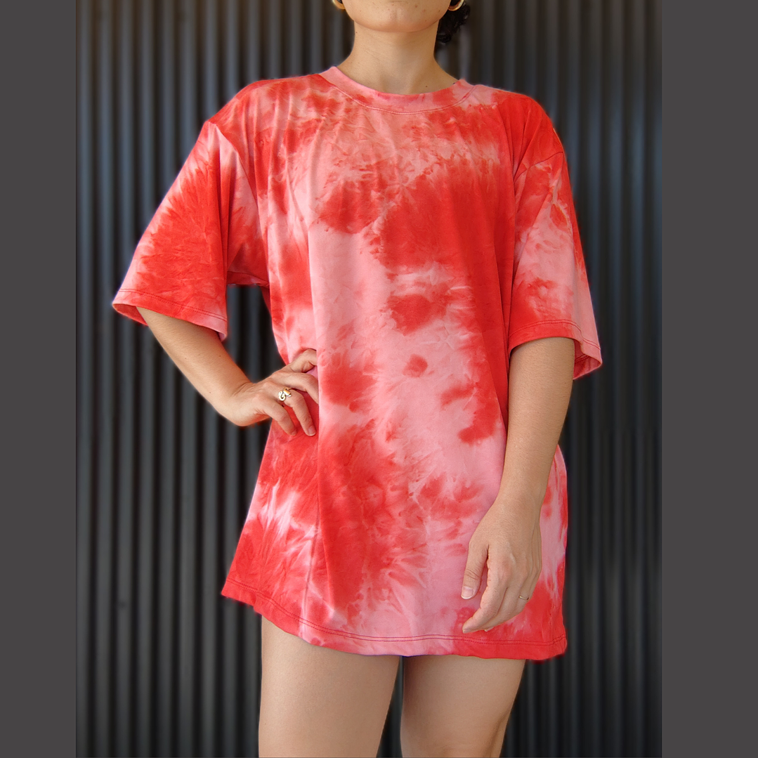 Polera Libre tie dye Rojo 1