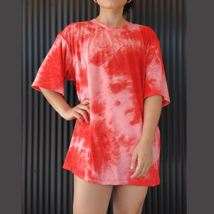 Polera Libre tie dye Rojo 1