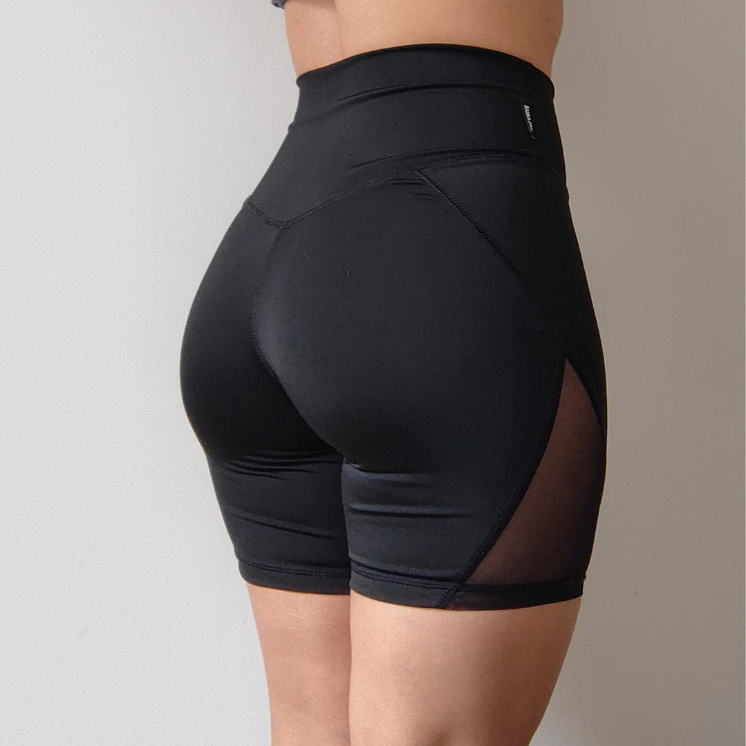 Biker Triangulo Negro malla negra 3