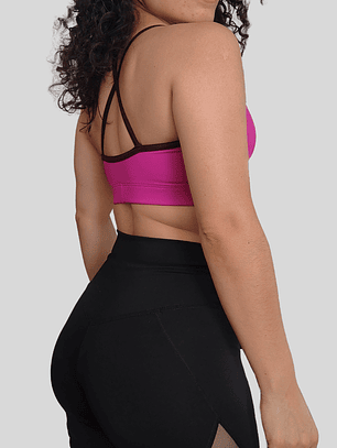 Top básico Cher magenta guinda oscuro