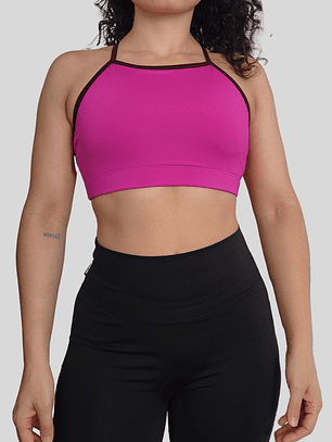 Top básico Cher magenta guinda oscuro