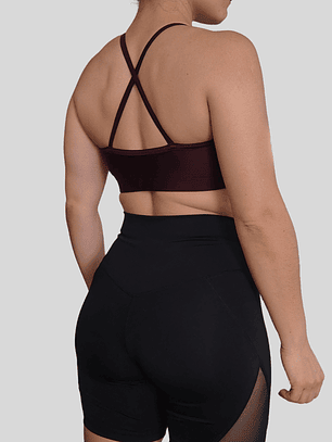 Top básico Cher Guinda oscuro