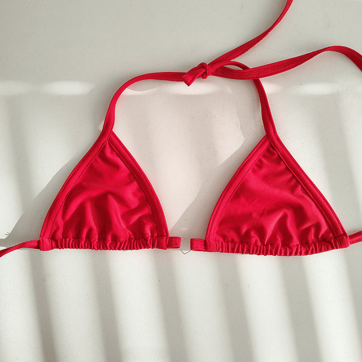 Top Triangulo Rojo argolla corazón  4