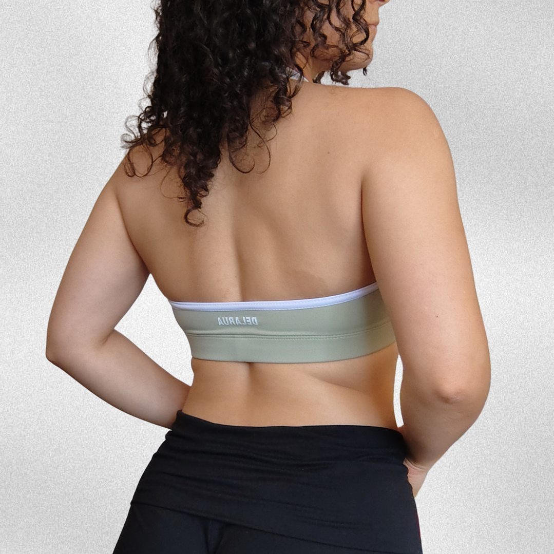 Top Vera halter Sage blanco 2