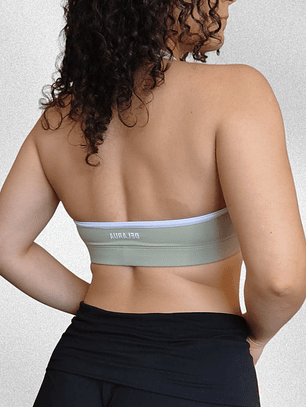 Top Vera halter Sage blanco