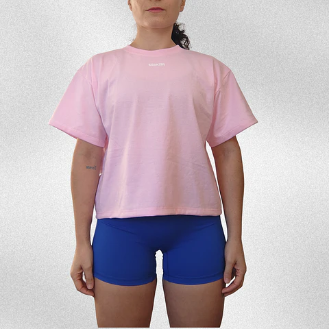 Polera Oversize boxy rosa